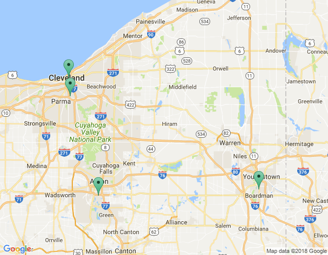 Map of Cleveland Main Showroom