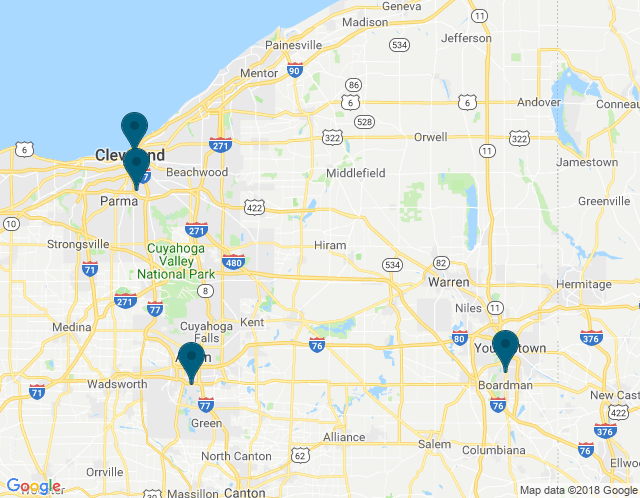 Map of Cleveland Main Showroom (Visits By Appointment Only)